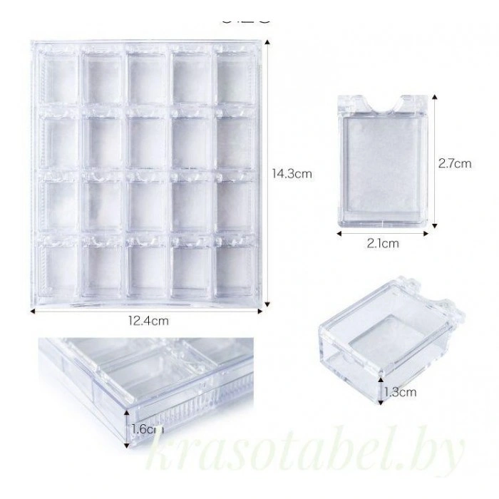 Container For Storing Small Items 20 Cells