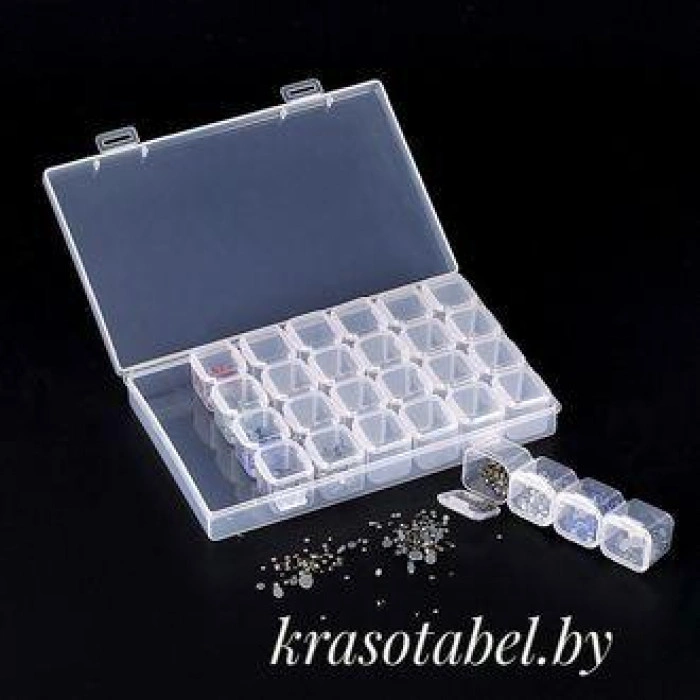 Container For Storing Small Items With 28 Cells