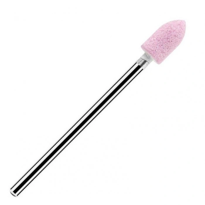 Corundum Bullet-Shaped Cutter Ø5Mm (Length 10Mm) [B] (01 Pink, Fine Grain)