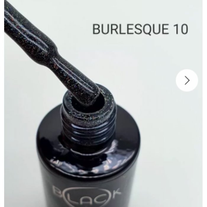 Gel Polish Black Burlesque 10, 8Ml