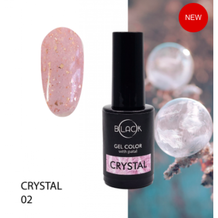 Gel Polish Black Crystal 02, 8 Ml