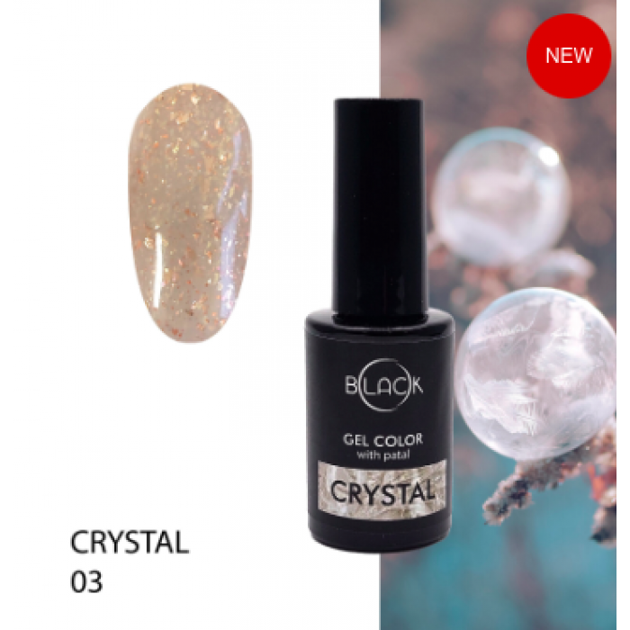 Gel Polish Black Crystal 03, 8 Ml