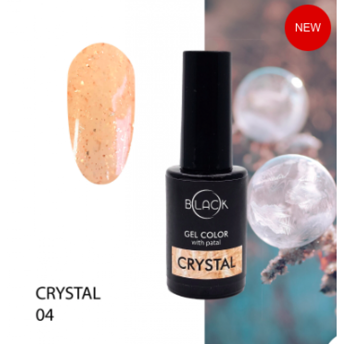 Gel Polish Black Crystal 04, 8 Ml