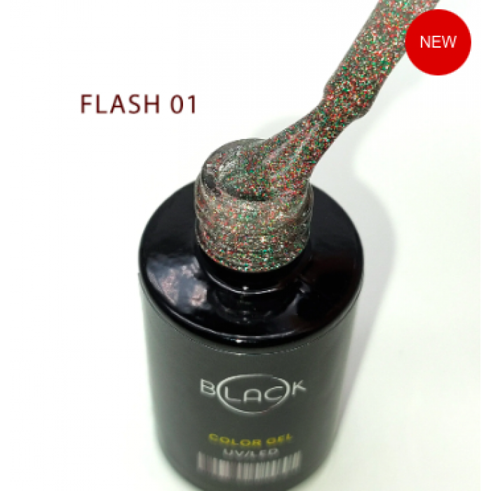 Gel Polish Black Flash 01, 8 Ml