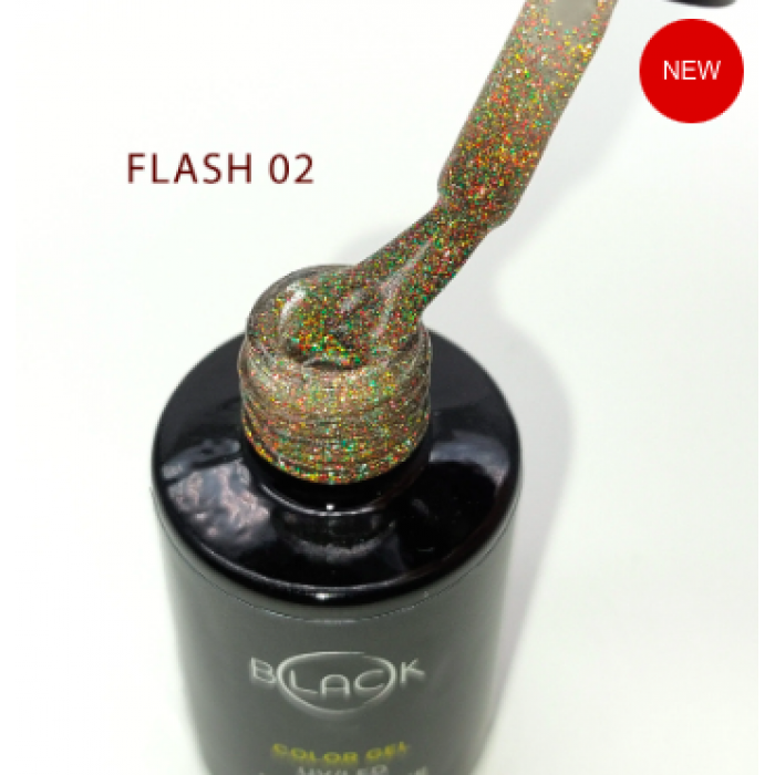 Gel Polish Black Flash 02, 8 Ml