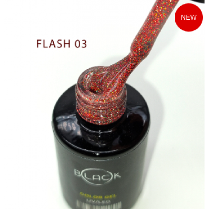 Gel Polish Black Flash 03, 8 Ml