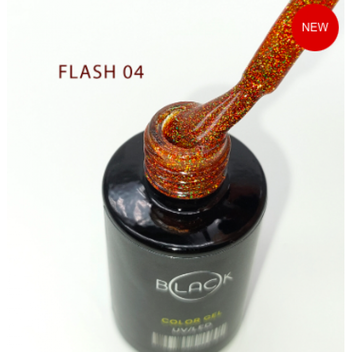 Gel Polish Black Flash 04, 8 Ml