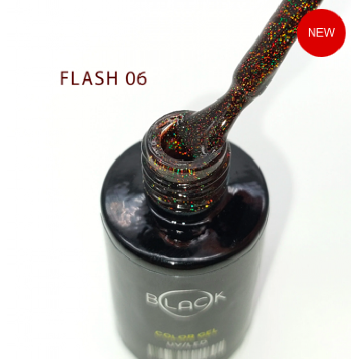 Gel Polish Black Flash 06, 8 Ml