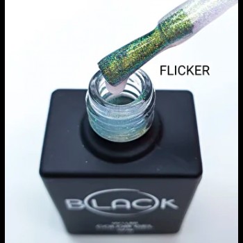 Gel Polish Black Flicker, 12Ml