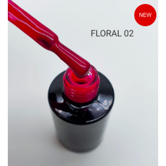 Gel Polish Black Floral 02, 8 Ml
