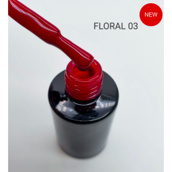 Gel Polish Black Floral 03, 8 Ml