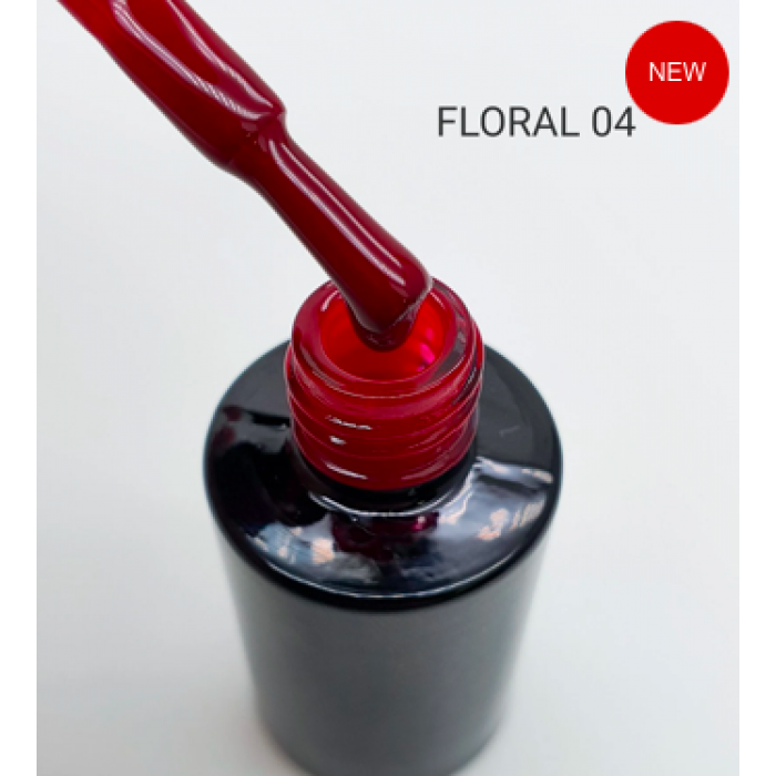 Gel Polish Black Floral 04, 8 Ml