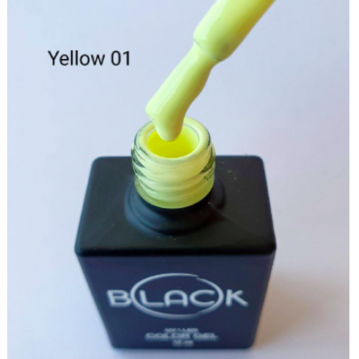 Gel Polish Black Yellow 01, 12Ml