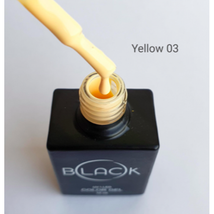 Gel Polish Black Yellow 03, 12Ml